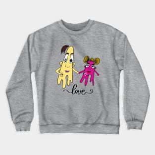 Loving Couple - Original painting Crewneck Sweatshirt